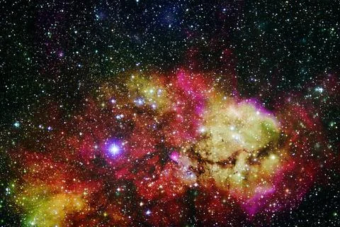 Outer space. Elements of this image furnished by NASA Outer space. Science... Stock Photos