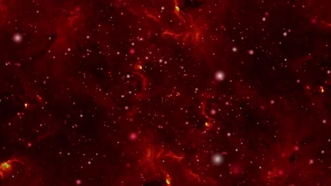 Outer space filled with a red nebula and lots of bright stars. Vídeos de archivo 305533264