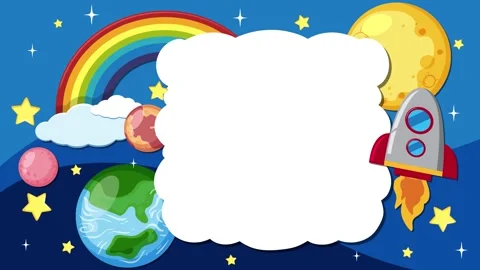 Outer Space Frame Animation Stock Footage 252160156