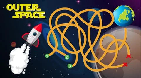 Outer space game background 스톡 일러스트