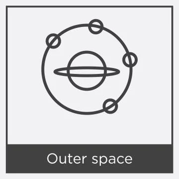 Outer space icon isolated on white background Free Stock Illustration