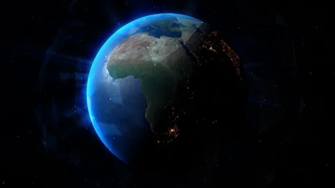 Outer space Illuminate on Earth. Elements of this image furnished by NASA Stock Footage 124130870
