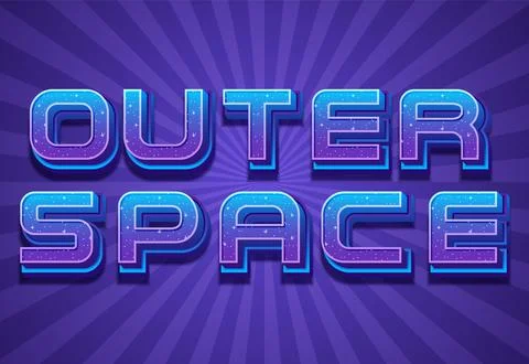 Outer space logo on radiant background Stock Illustration