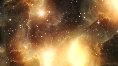 Outer Space Nebula. Across Galaxy and Stars.  Stock-Footage 117034693