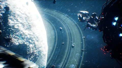 Outer Space Orbit Video stock 288831643
