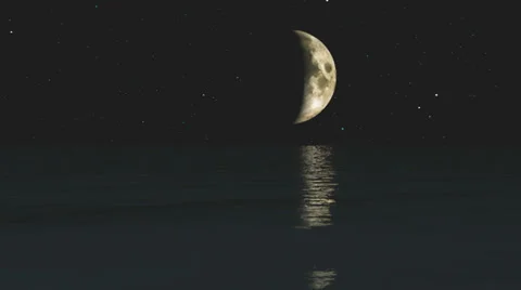 Outer space over the water Video stock 31645893