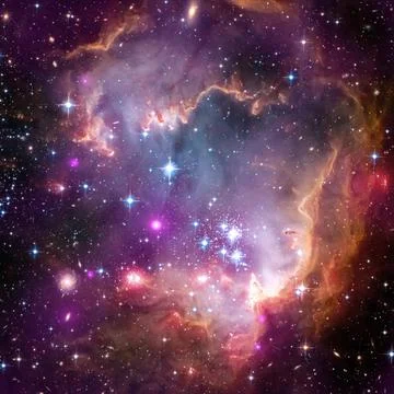 Outer Space Pink Sparkle Galaxy Stars Universe Cosmic Background Stock Photos
