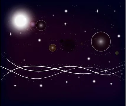 Outer space planets. Stock Illustration