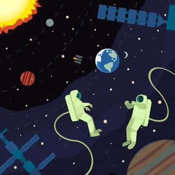 Outer space poster Stock Illustration