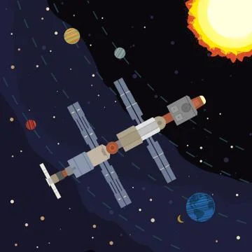 Outer space poster Stock Illustration