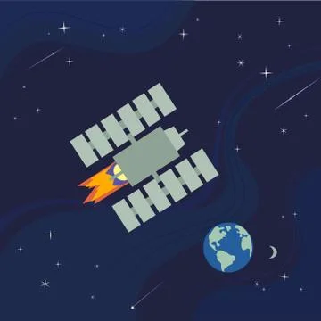 Outer space poster Stock Illustration