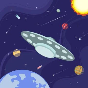 Outer space poster Stock Illustration