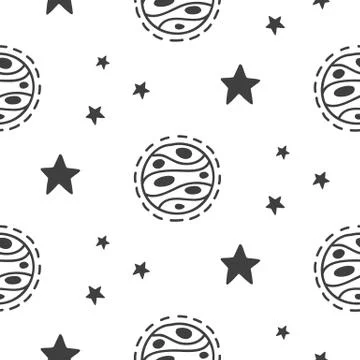 Outer Space seamless pattern Stock Illustration