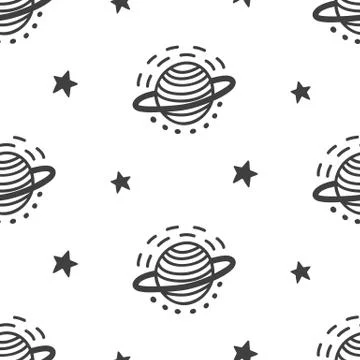 Outer Space seamless pattern イラスト素材