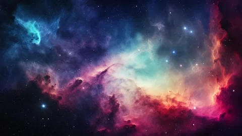 Outer space star cluster and galaxy Stock Footage 277570864