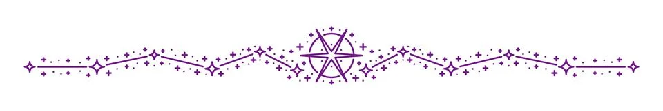 Outer space star constellation and cosmos divider Stock Illustration