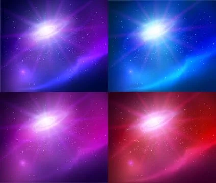 Outer space with universe vector backgrounds Stock Illustration