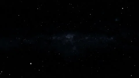 Outer Space View Through Stars Moving Towards Distant Galaxy Video stock 208794960
