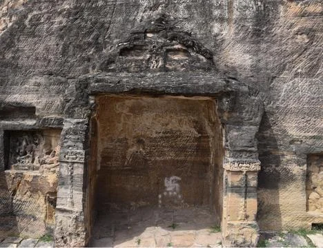 Outer structure of walls in Gwalior Fort Stock Photos