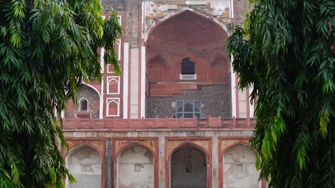 The outer view of Rahim's Tomb is a masterpiece of Mughal architecture Stock Footage 255115348