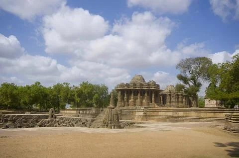 Outer view of the Sun Temple on the bank of the river Pushpavati. Built in .. Stock-Fotos