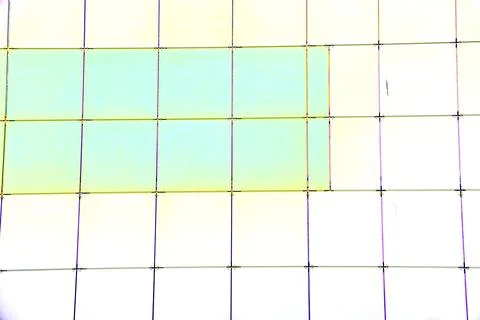 The outer wall of the building is finished with framed plastic tiles, the c.. Ilustración de archivo