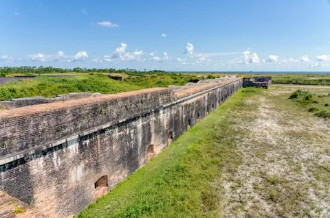 Outer wall of Ft. Pickens Foto stock