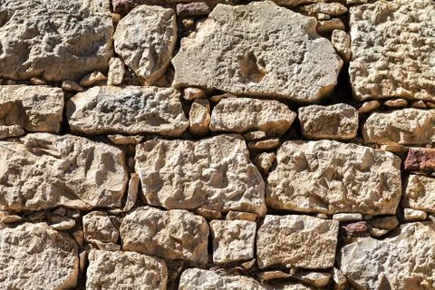The outer wall of large stones 스톡 사진