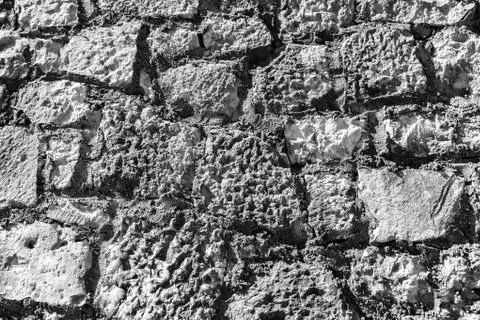 The outer wall of large stones Fotos de archivo