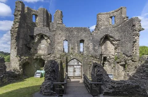 The Outer West Gatehouse of Caerphilly Castle, South Wales, UK Stock Photos