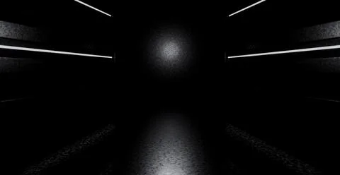 OuterSpace Empty Glowing Vibrant Laser Showcase Stage Corridor Hallway Entran Stock-Illustration