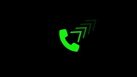 Outgoing Call Icon with Ascending Arrows Animation, Mobile Calling Animatio.. Video stock 310568987