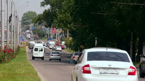 Outgoing City Traffic Stock Footage 65731885