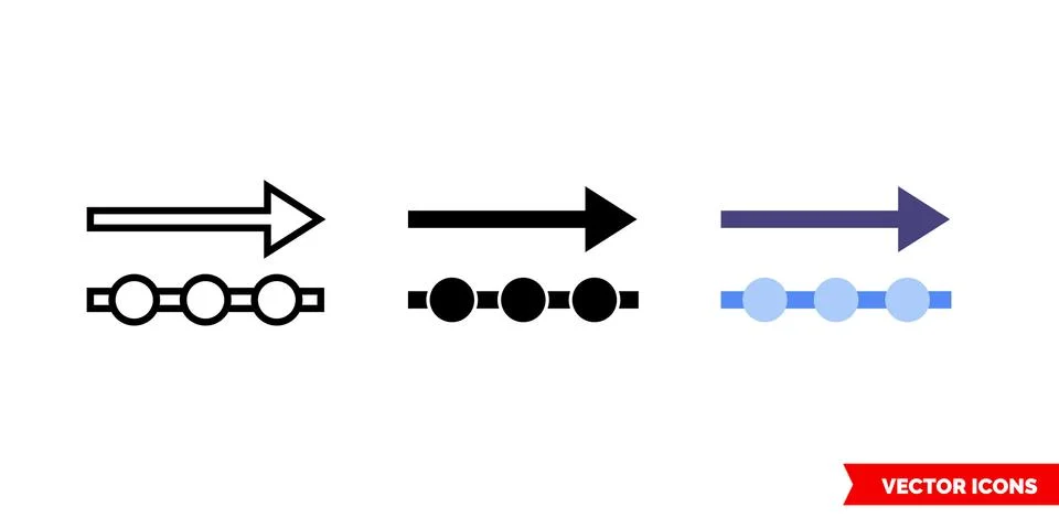 Outgoing data icon of 3 types color, black and white, outline. Isolated vecto Stock Illustration