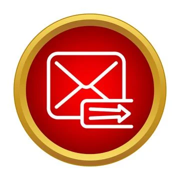 Outgoing email message mail envelope sending application icon Stock Illustration