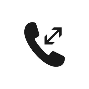 Outgoing, incoming call icon. Vector illustration. Flat design. Stock Illustration