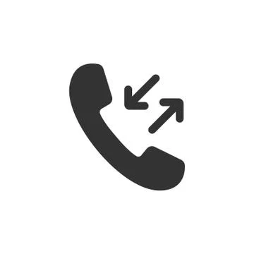 Outgoing, incoming call icon. Vector illustration. Flat design. Stock Illustration