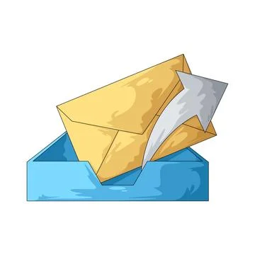 Outgoing mail illustration Stock Illustration