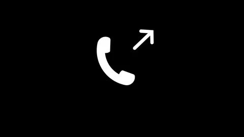Outgoing phone call icon animated video Video stock 309229282