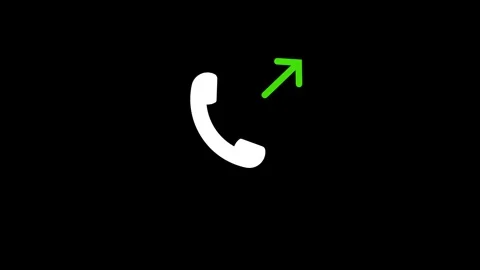 Outgoing phone call icon animated video Stock Footage 309229288