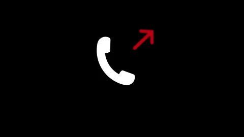 Outgoing phone call icon animated video Video stock 309229294