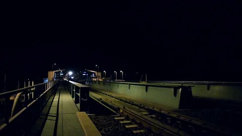 Outgoing train Stock Footage 70606925