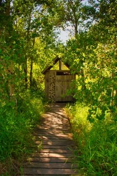 An Outhouse in a Forest Photos