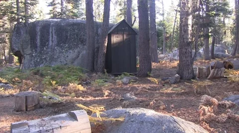 Outhouses in the woods Video stock 42535228
