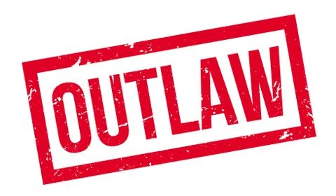 Outlaw rubber stamp Stock Illustration