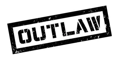 Outlaw rubber stamp Stock Illustration