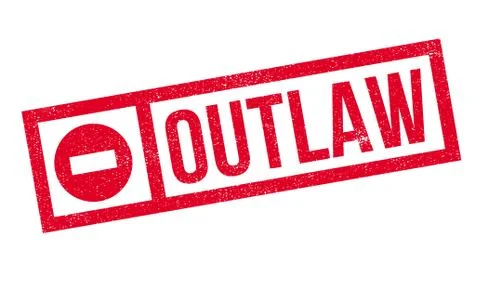 Outlaw rubber stamp Stock Illustration