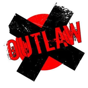 Outlaw rubber stamp Stock Illustration
