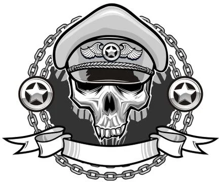 Outlaw skull Stock Illustration