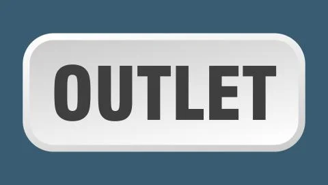 Outlet button. outlet square 3d push button Stock Illustration